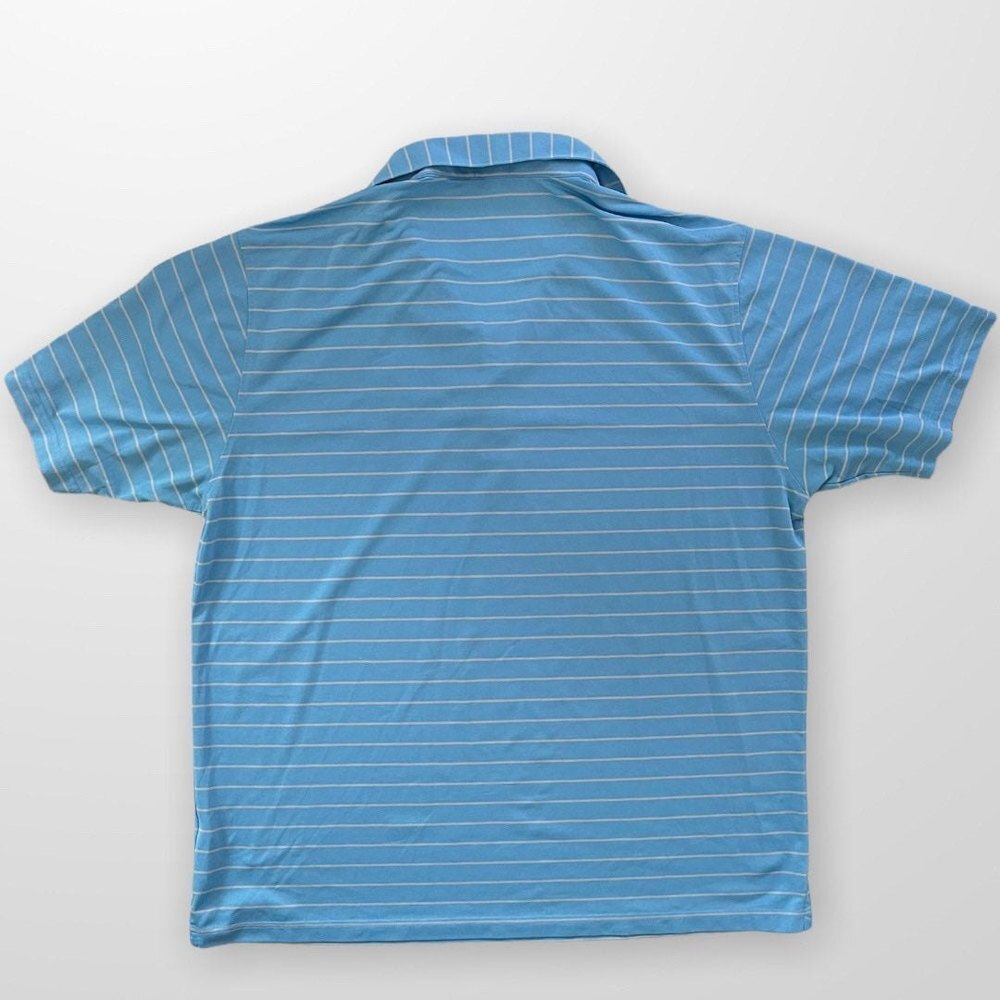 Fennec Golf Polo Blue With Grey Stripes Size 2XL - Picture 2 of 7